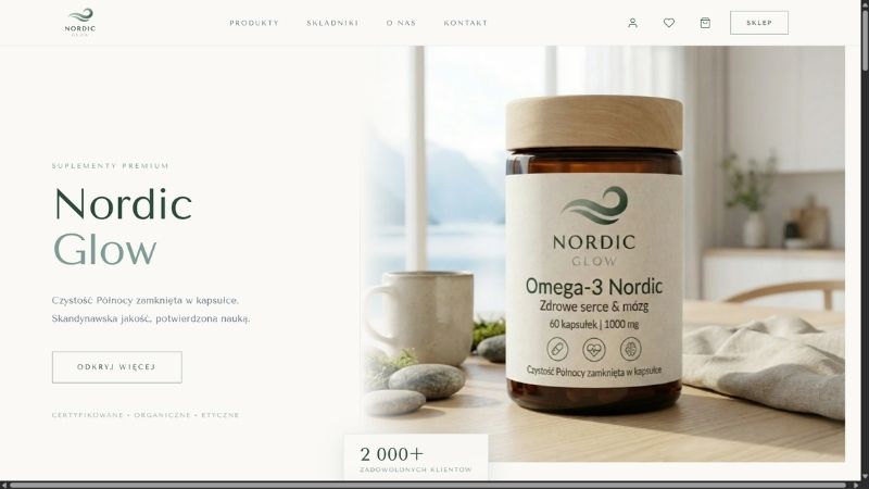Nordic Glow — Sklep internetowy na komputerze