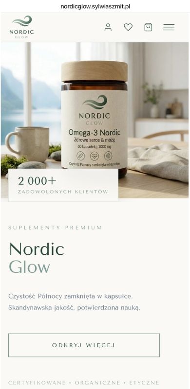 Nordic Glow — Sklep wersja na telefon